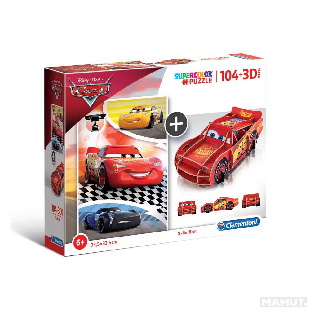 Puzzle 104 + 3D MODEL CARS Clementoni 