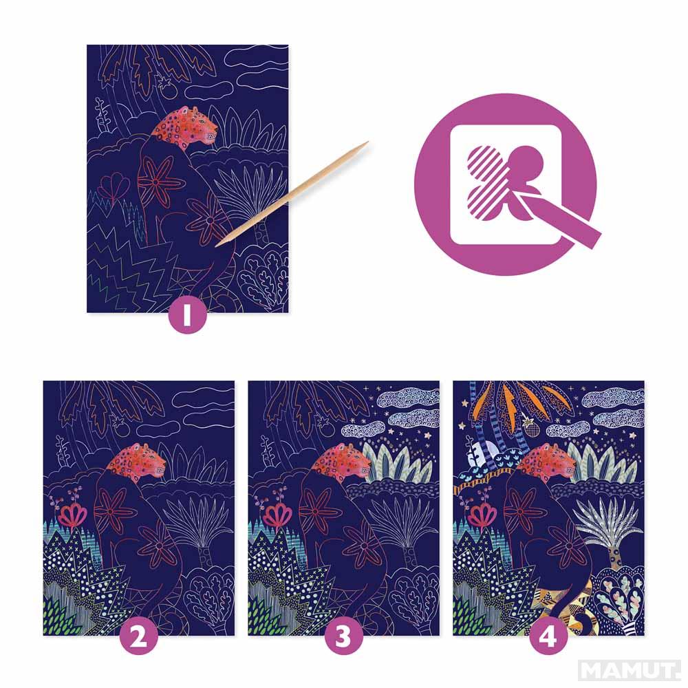 Kreativni set DIVLJA PRIRODA kartice grebalice 