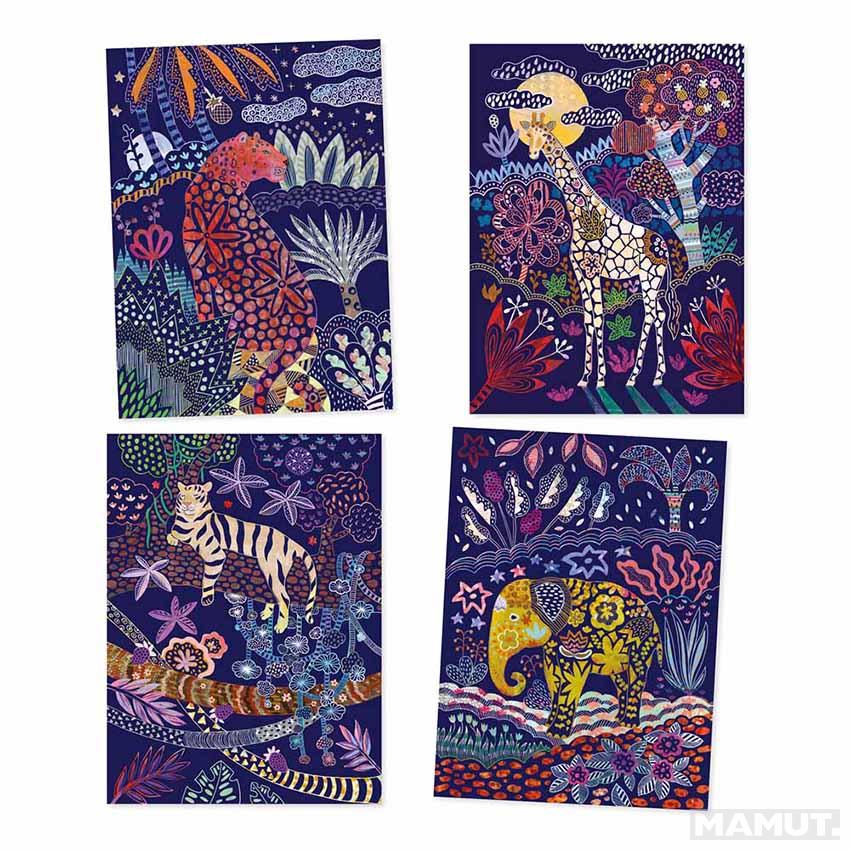 Kreativni set DIVLJA PRIRODA kartice grebalice 