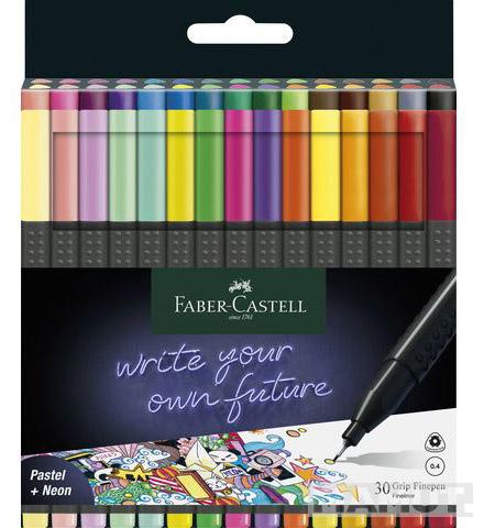 FABER CASTELL flomasteri lajneri 1/30 PASTEL+NEON 