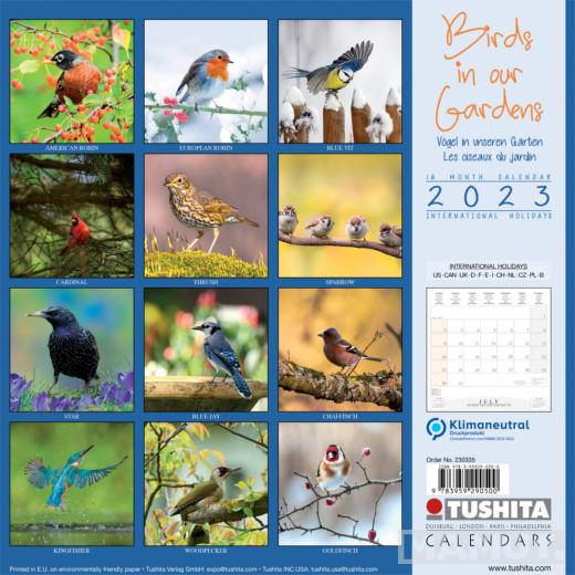 Zidni kalendar za 2023 - BIRDS IN OUR GARDEN 