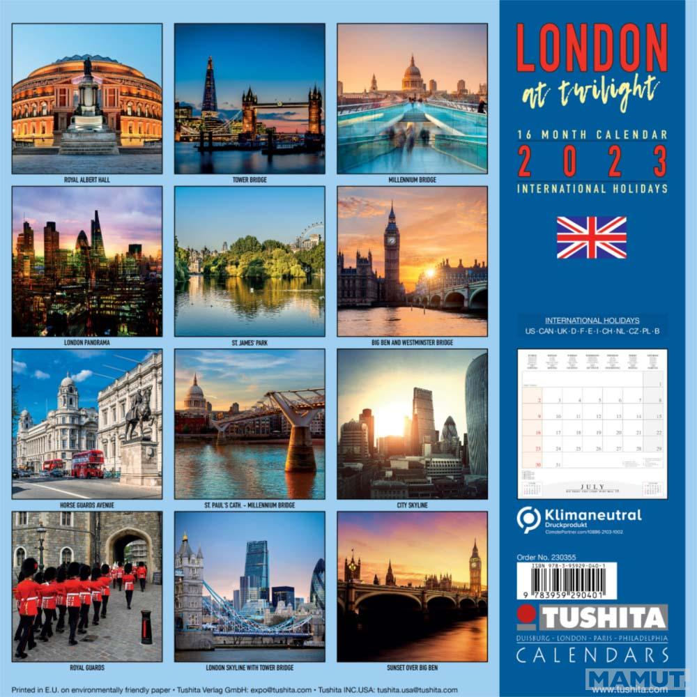 Zidni kalendar za 2023 - LONDON 