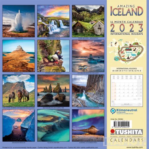Zidni kalendar za 2023 - AMAZING ICELAND 