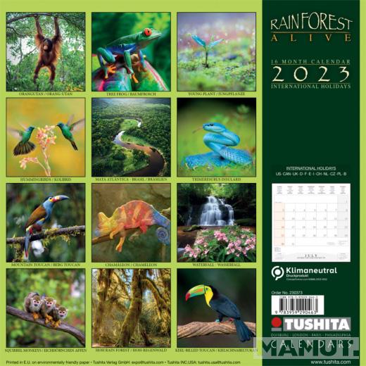 Zidni kalendar za 2023 - RAINFOREST 