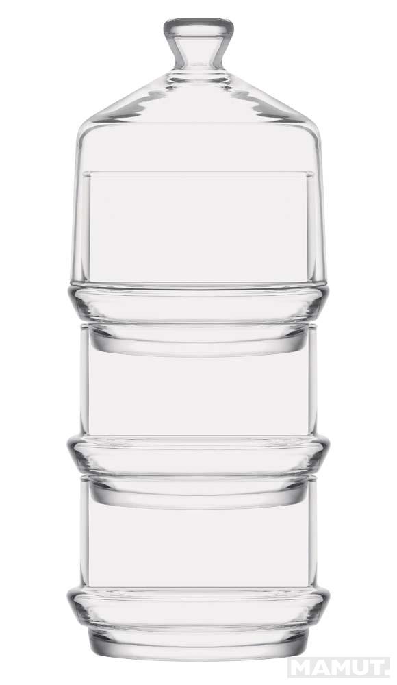 Stakleni etažer sa kolače 8x23cm 