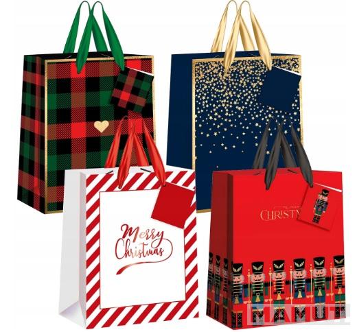 Novogodišnja ukrasna kesa 18x23x10cm 