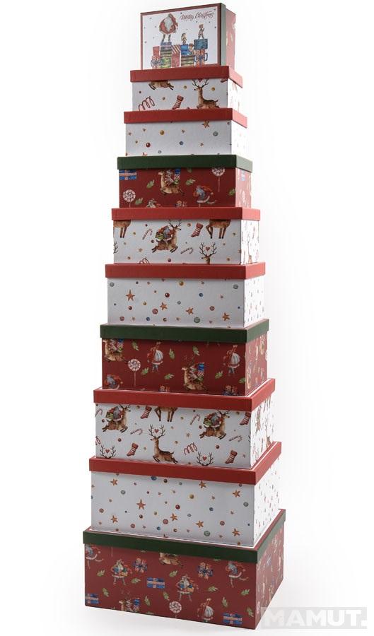 Novogodišnja kutija DEDA MRAZ - 25.5x20x10.5cm 