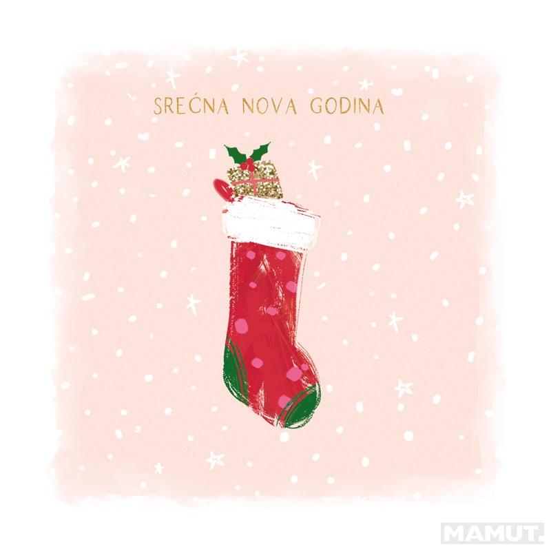 Novogodišnja čestitka PASTEL ČARAPA 