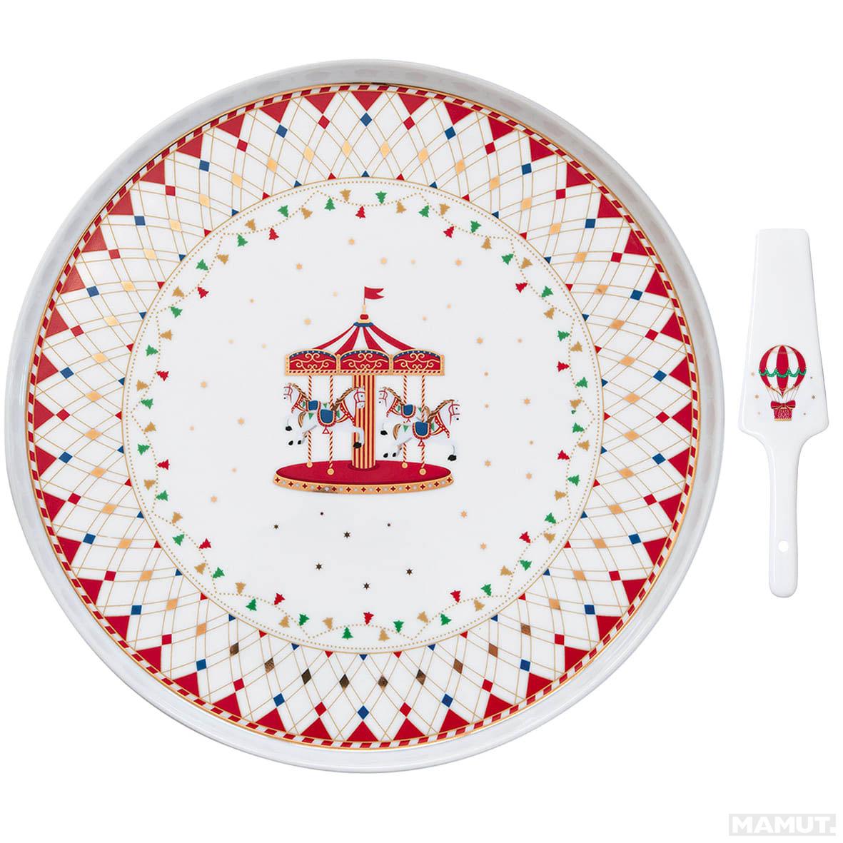 Porcelanski set za tortu CHRISTMAS WONDERLAND 32cm 