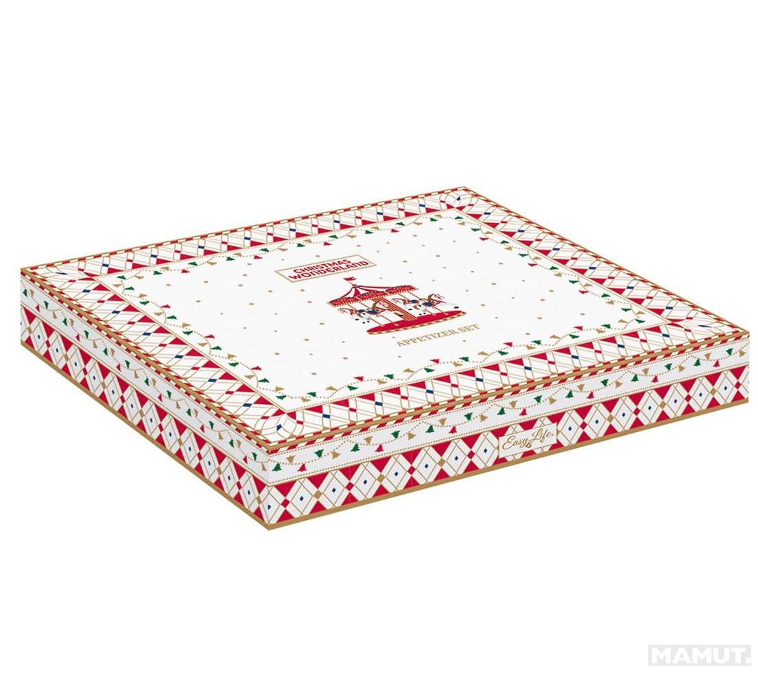 Set činija na tacni CHRISTMAS WONDERLAND 21x25cm 