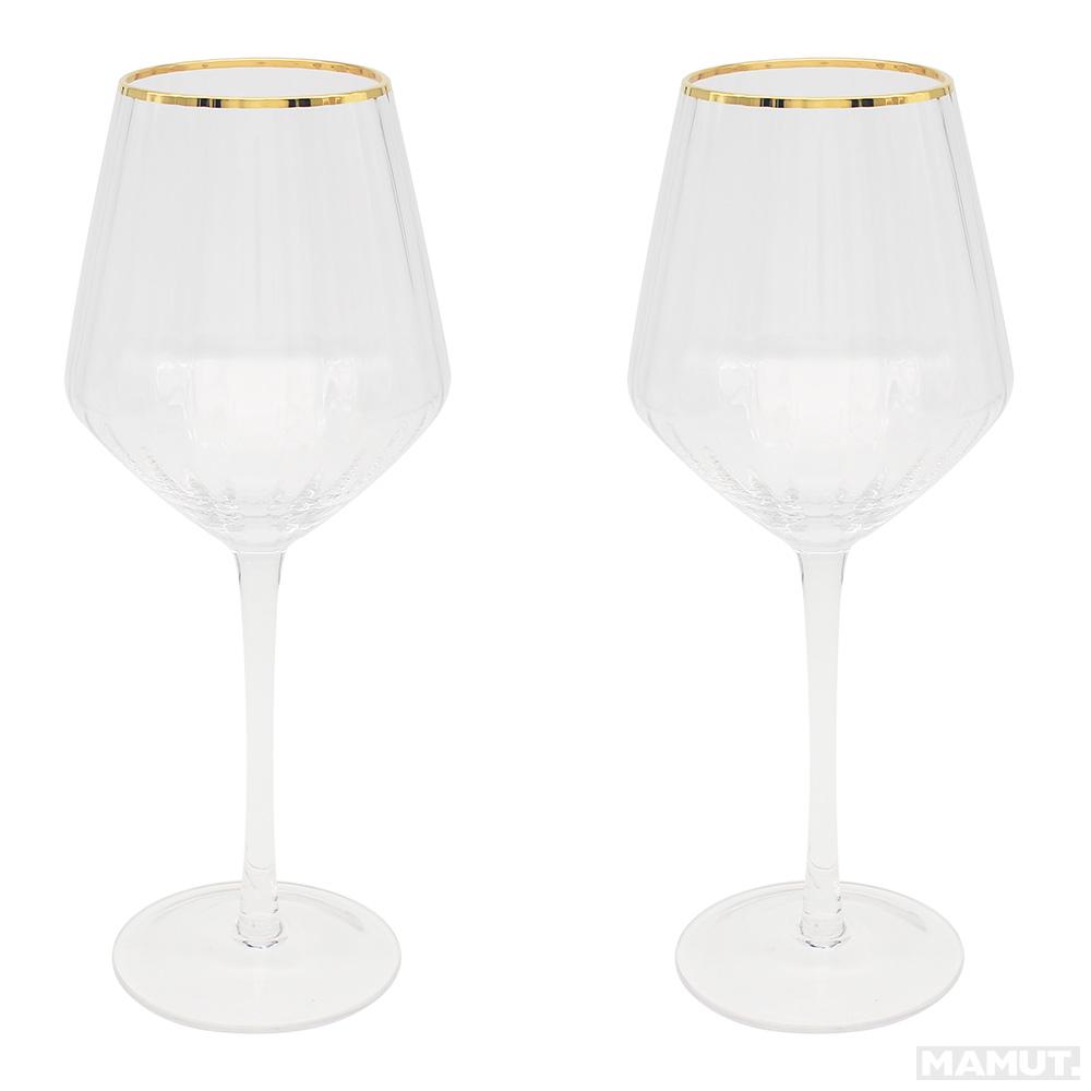 Set dve čaše za vino GOLD DECO 