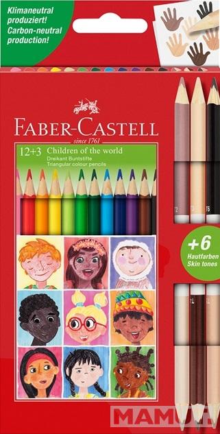 FABER CASTELL drvene bojice 1/12 + 3 BICOLOR 