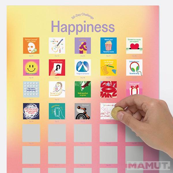 POSTER 50 day challenge HAPPINESS ENGLISH 