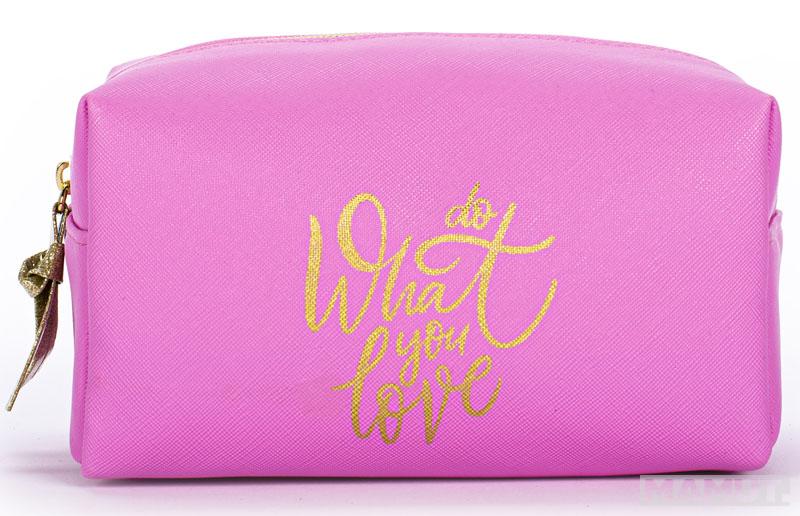 Neseser DO WHAT YOU LOVE -roze 