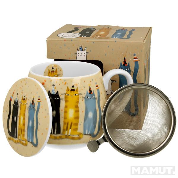 Šolja za čaj sa infuzerom CAT’S WORLD - PARTY