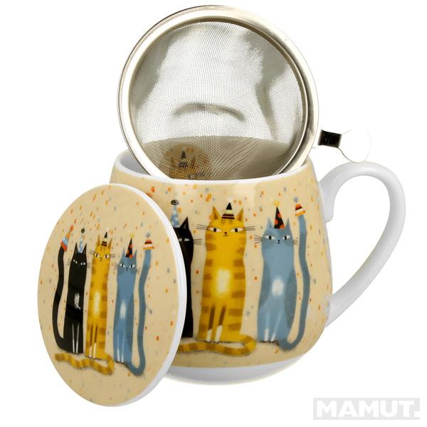 Šolja za čaj sa infuzerom CAT’S WORLD - PARTY