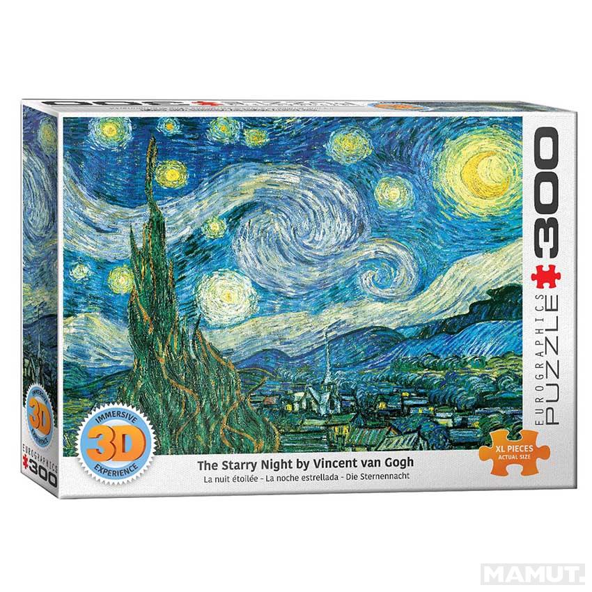 Puzzle 300 sa 3D efektom STARRY NIGHT Van Gogh 