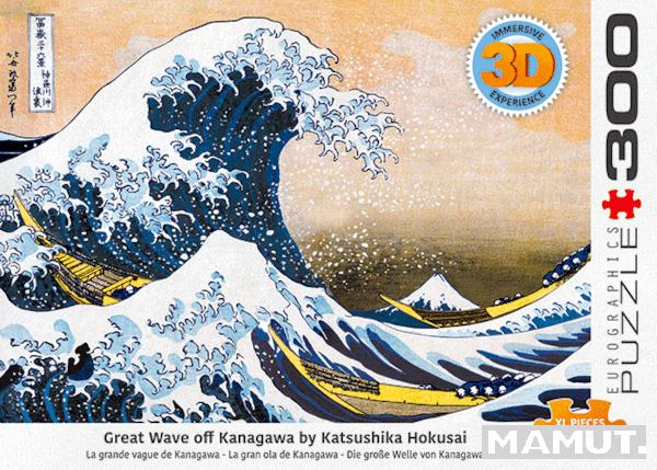 Puzzle 300 sa 3D efektom GREAT WAVE OF KANAGAWA 