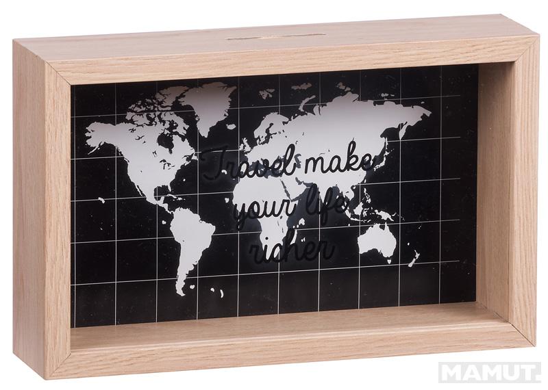 Kasica TRAVEL MAKE YOUR LIFE RICHER 24x6x16cm 