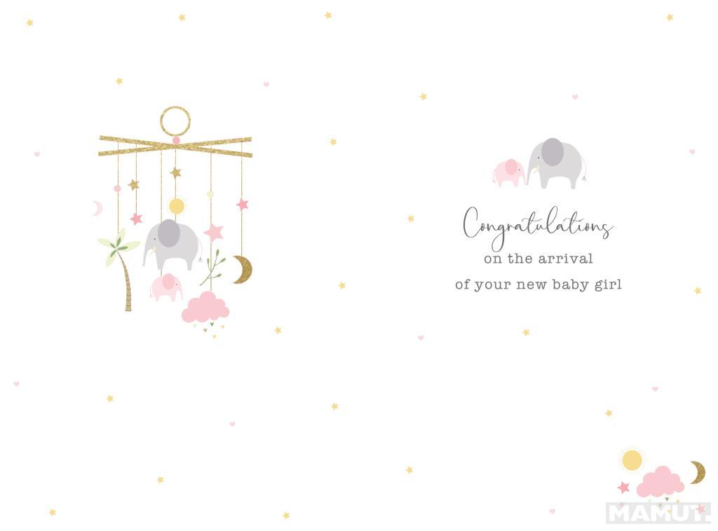 Čestitka za rođenje deteta NEW BABY GIRL 