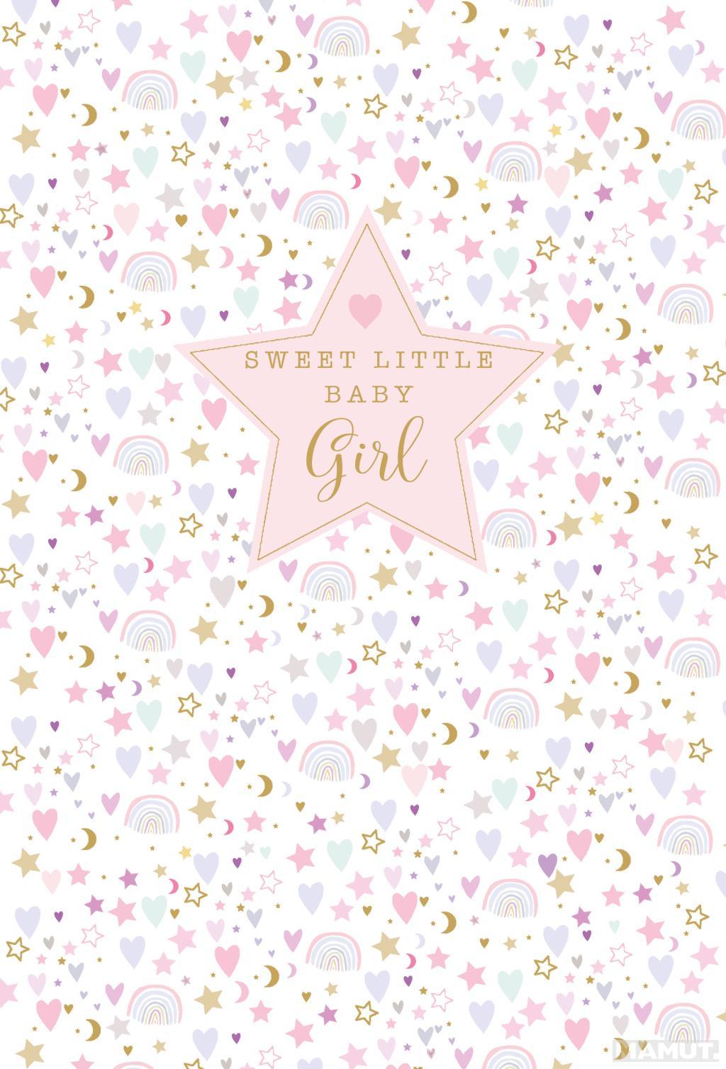 Čestitka za rođenje deteta BABY GIRL - PINK 
