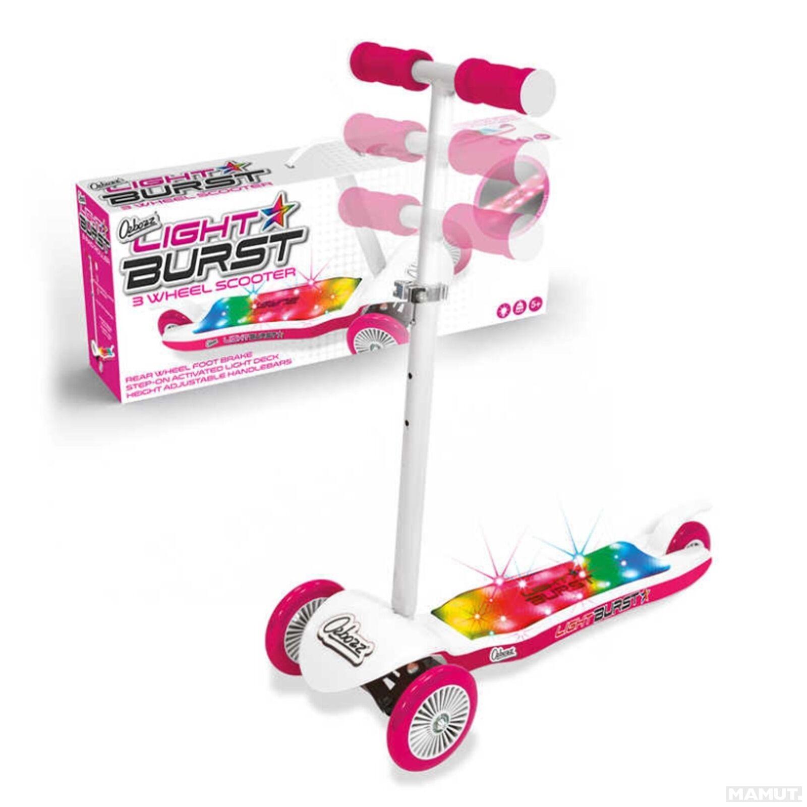 Dečiji trotinet sa tri točka LIGHT BURST PINK-WHITE 