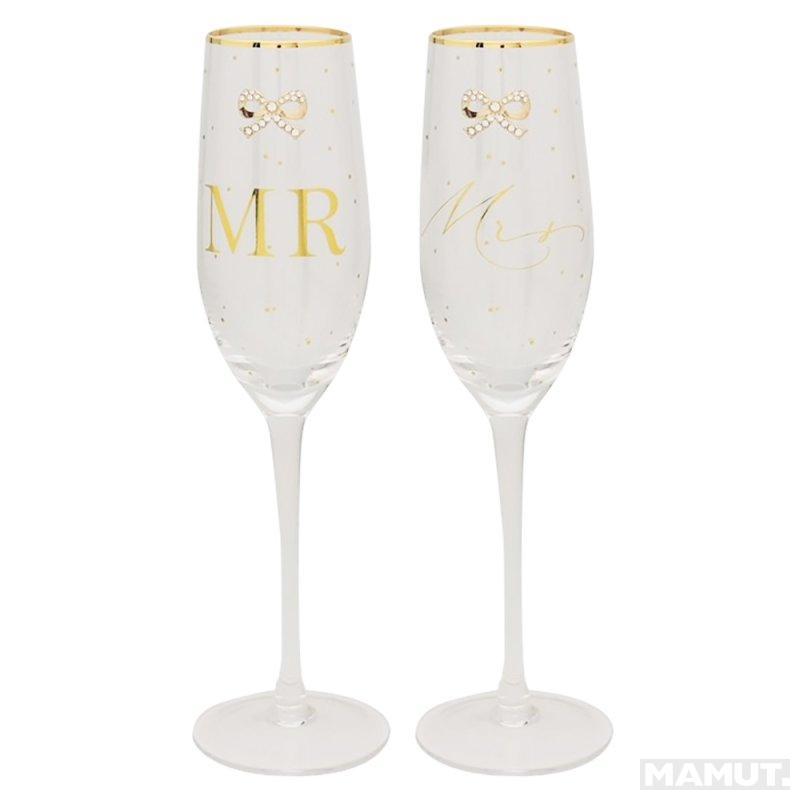 Čaše za šampanjac MR & MRS 