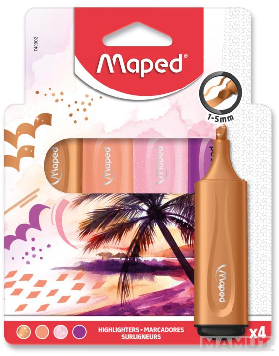 MAPED TEXT MARKER FLUO PEP'S 1/4 SET 