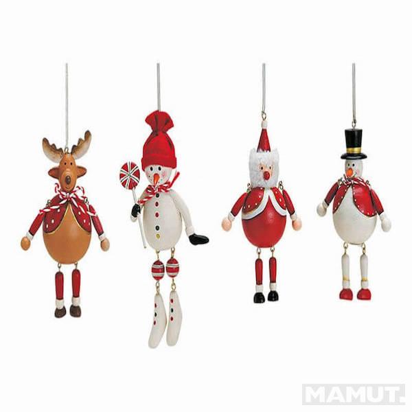 CHRISTMAS FIGURINES W.SPRING WOOD 11-16CM 