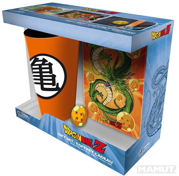 DRAGON BALL poklon set, notes, bedž i čaša 400ml 