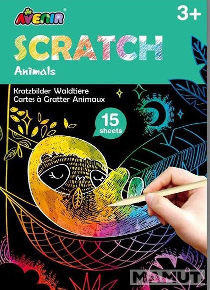 Kreativni set MINI SCRATCH BOOK - ŽIVOTINJE 