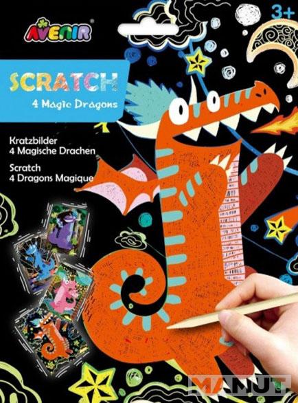 Kreativni set SCRATCH 4 MAGIC - ZMAJEVI 