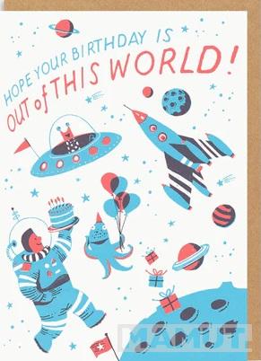 Rođendanska čestitka SPACE BIRTHDAY 