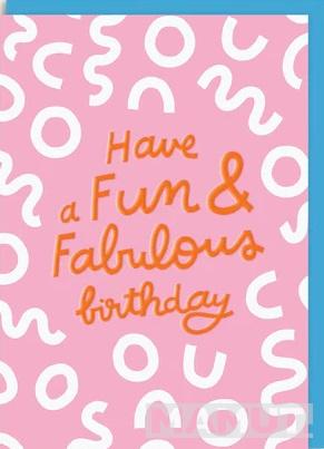 Rođendanska čestitka FUN AND FABULOUS BIRTHDAY 