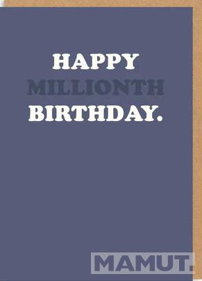 Čestitka HAPPY MILLIONTH BDAY 