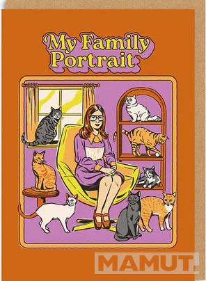 Čestitka FAMILY PORTRAIT - MAČKE 
