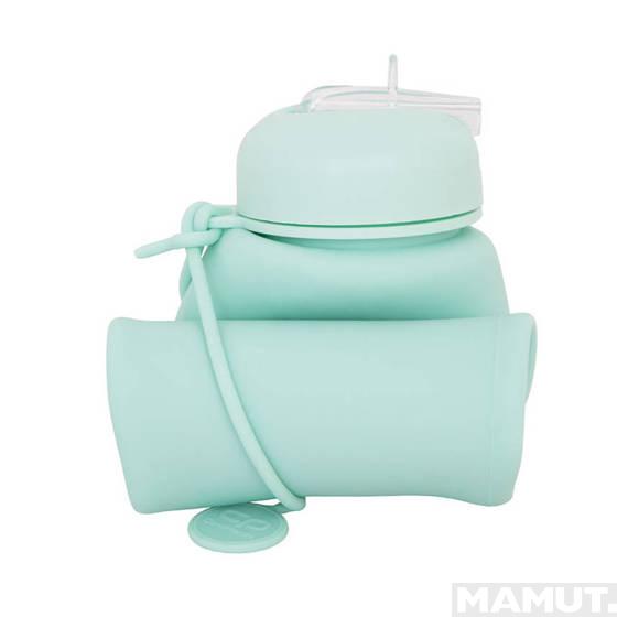 Silikonska flašica za vodu PASTEL MINT 600 ML 