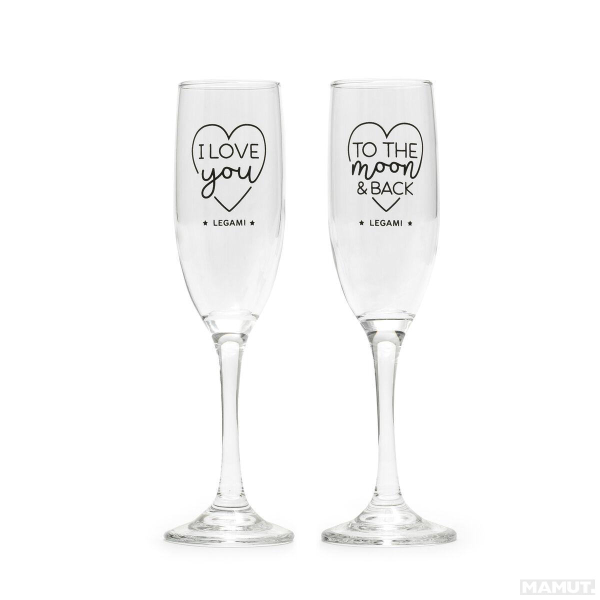 Čaše za šampanjac CHEERS TO LOVE - SPACE (2 kom) 