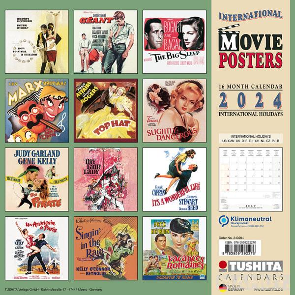 Zidni kalendar MOVIE POSTERS 2024 