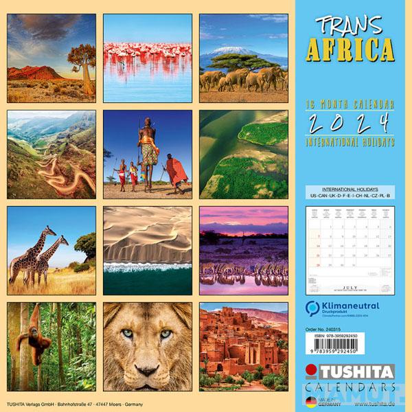 Zidni kalendar AFRICA 2024 