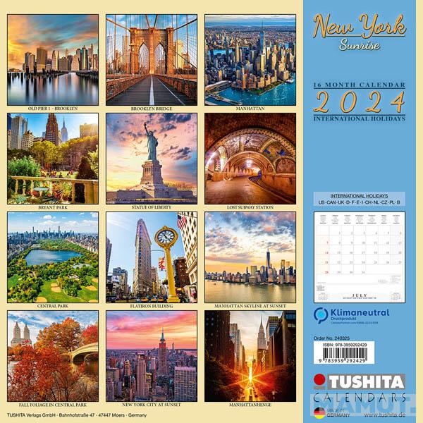 Zidni kalendar NEW YORK SUNRISE 2024 