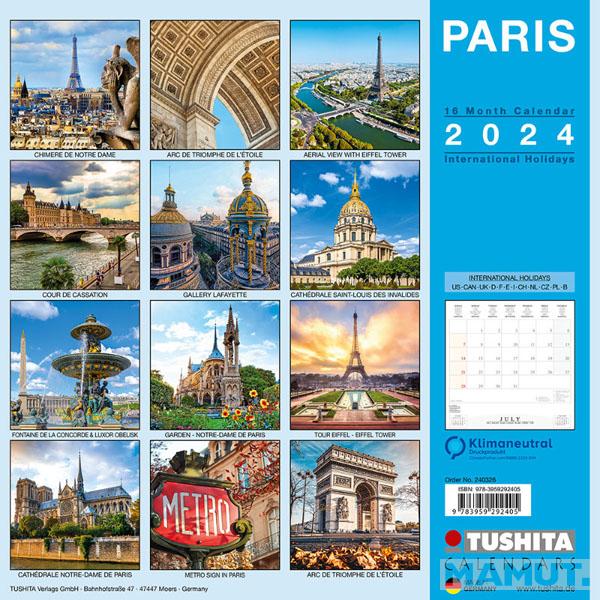 Zidni kalendar PARIS 2024 