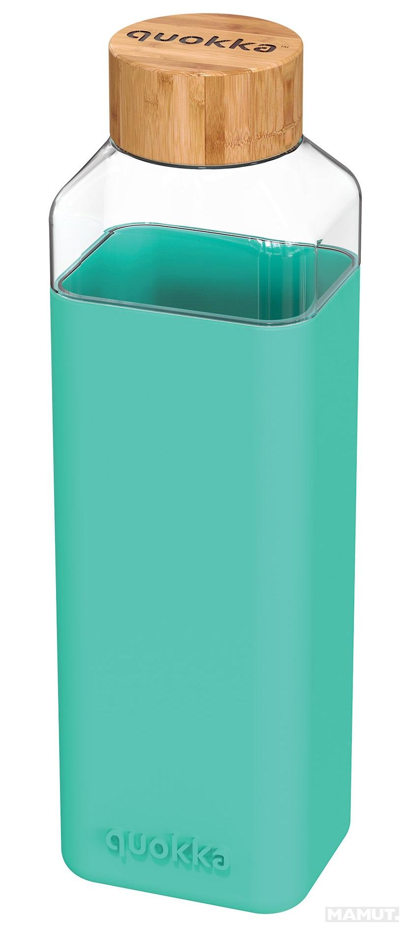 Staklena flašica za vodu QUOKKA TIRKIZ -  700ml 
