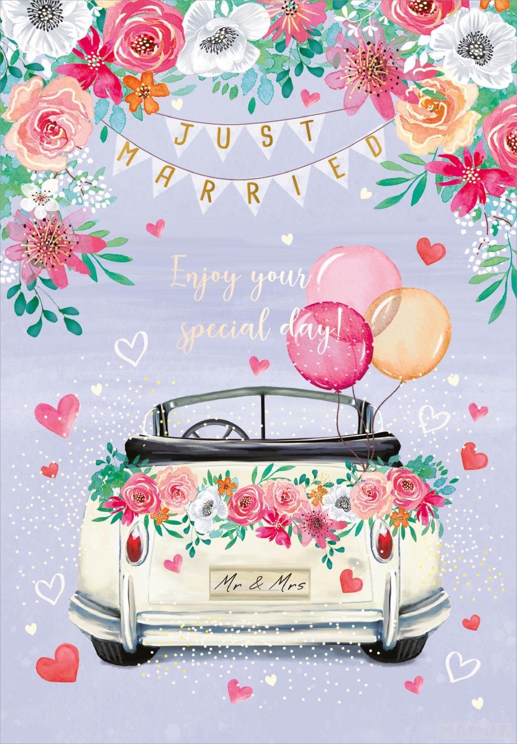 Čestitka za venčanje WEDDING CAR 