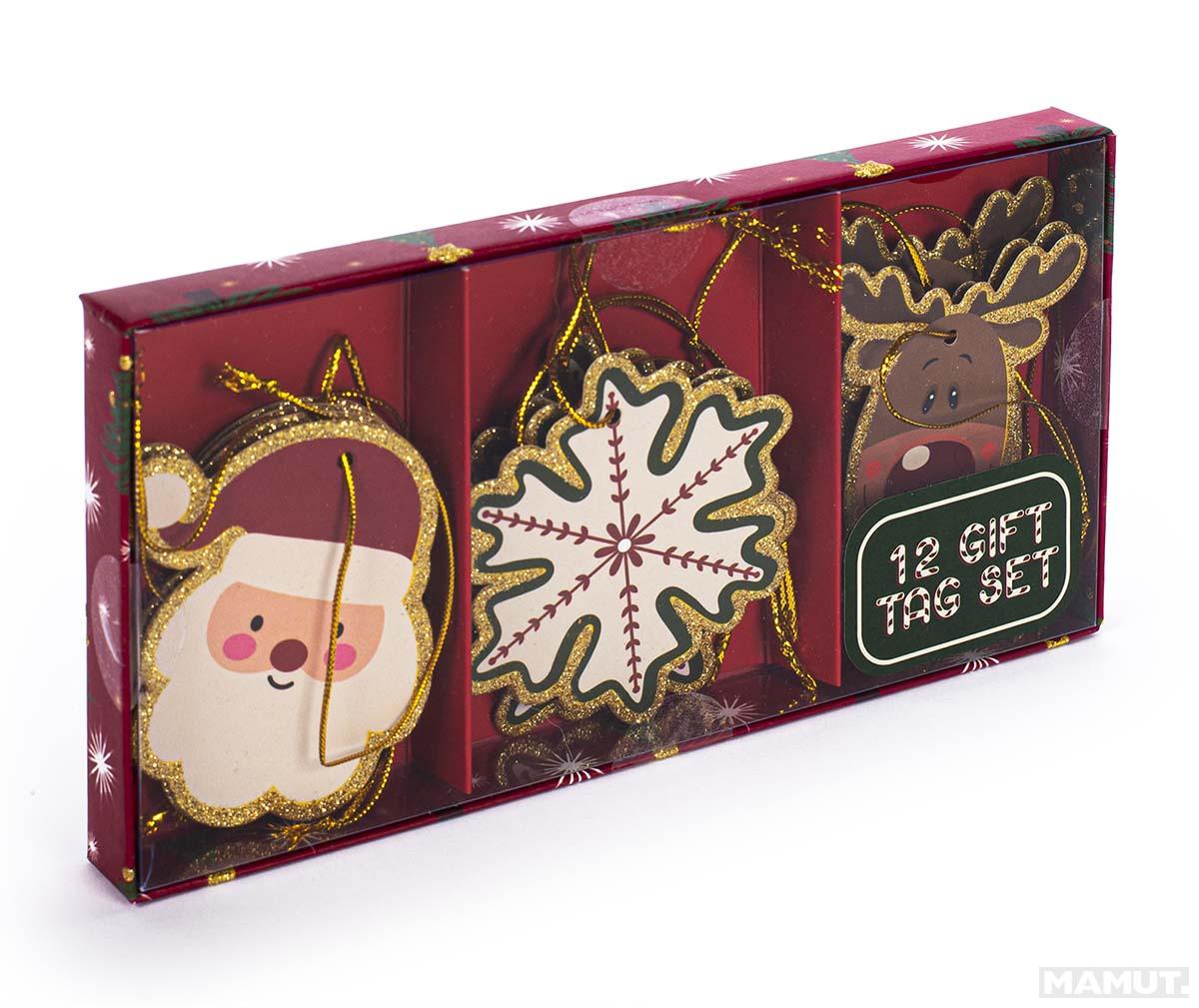 Ukrasi za jelku NOVA GODINA XMAS 12 kom 