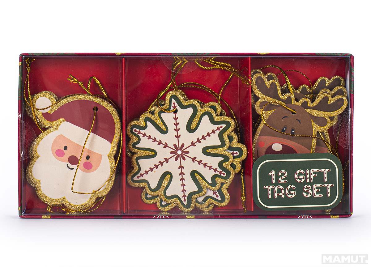 Ukrasi za jelku NOVA GODINA XMAS 12 kom 