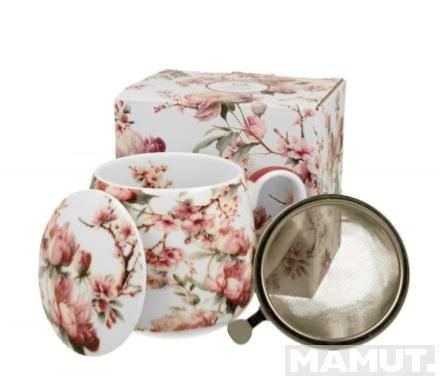 Velika šolja za čaj sa infuzerom NOEMI WHITE