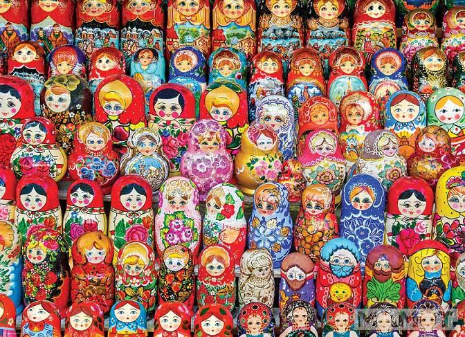 Puzzle 1000kom RUSSIAN MATRYOSHKA DOLLS 