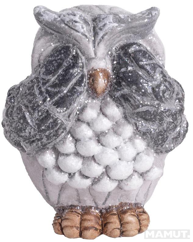 Novogodišnja figura SOVA / 3 VRSTE - 7cm 