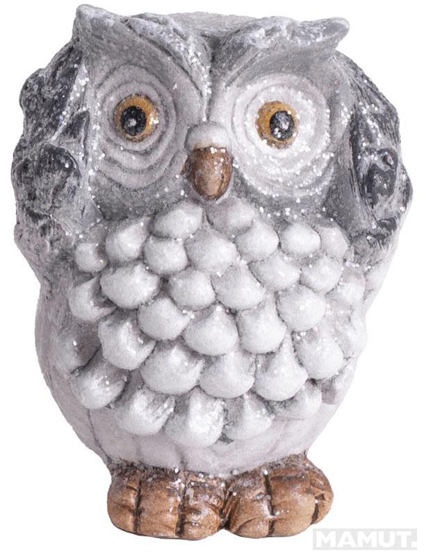Novogodišnja figura SOVA / 3 VRSTE - 7cm 